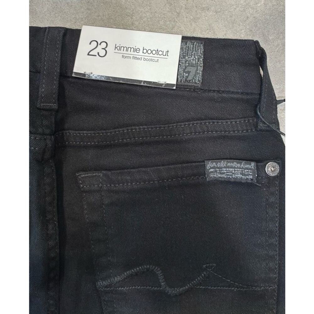 7 For All Mankind Women's Size 23 Kimmie Bootcut Jeans in Rinse Black - Picture 6 of 6